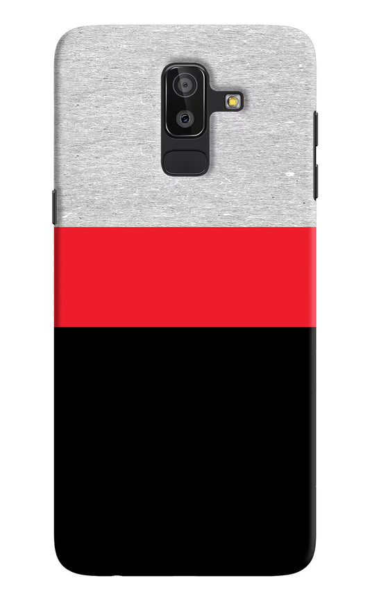 Tri Color Pattern Samsung J8 Hard Case Back Cover by Casekaro