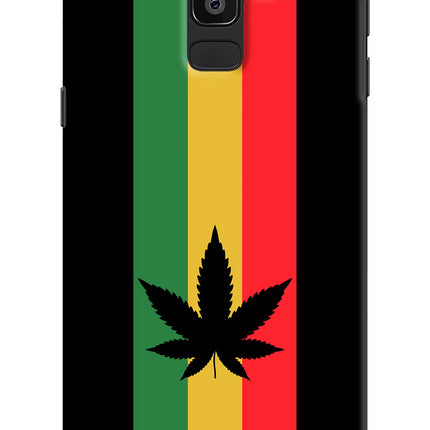 Weed Flag Samsung J8 Hard Case Back Cover by Casekaro