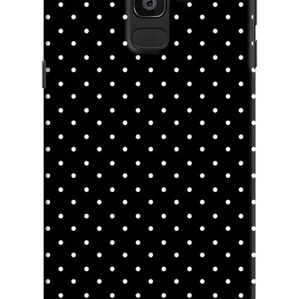 White Dots Samsung J8 Hard Case Back Cover by Casekaro