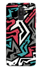 Geometric Graffiti Samsung J8 Hard Case Back Cover by Casekaro