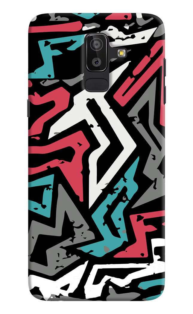 Geometric Graffiti Samsung J8 Hard Case Back Cover by Casekaro