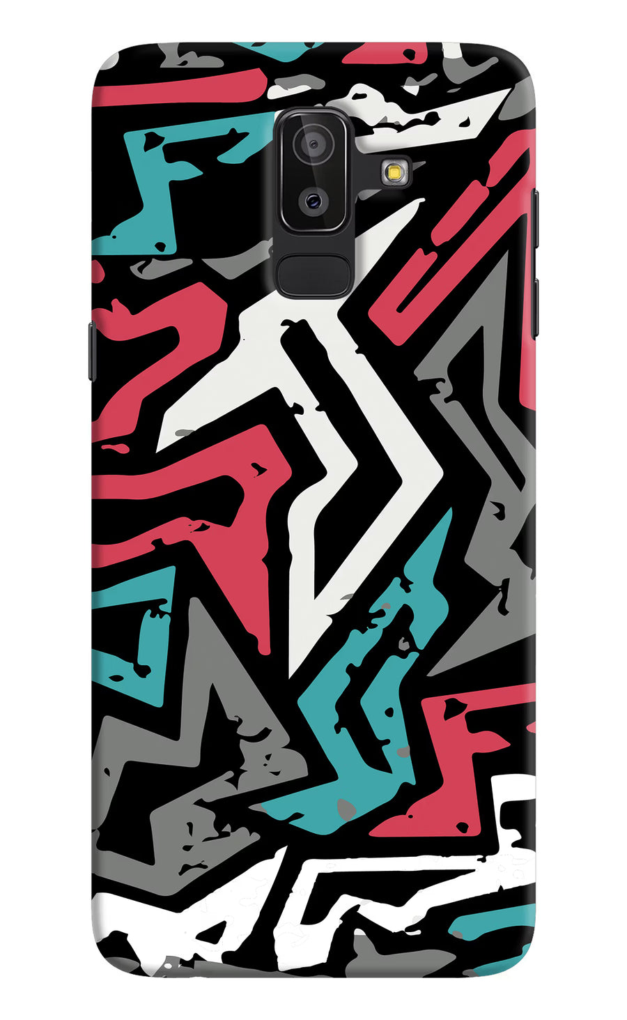 Geometric Graffiti Samsung J8 Back Cover, Hard case
