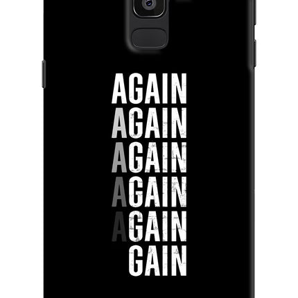 Again Again Gain Samsung J8 Hard Case Back Cover by Casekaro