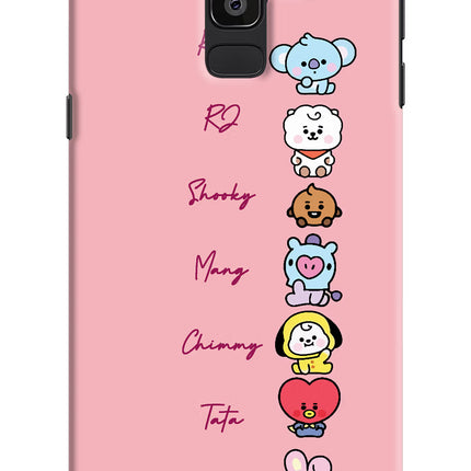BTS names Samsung J8 Hard Case Back Cover by Casekaro