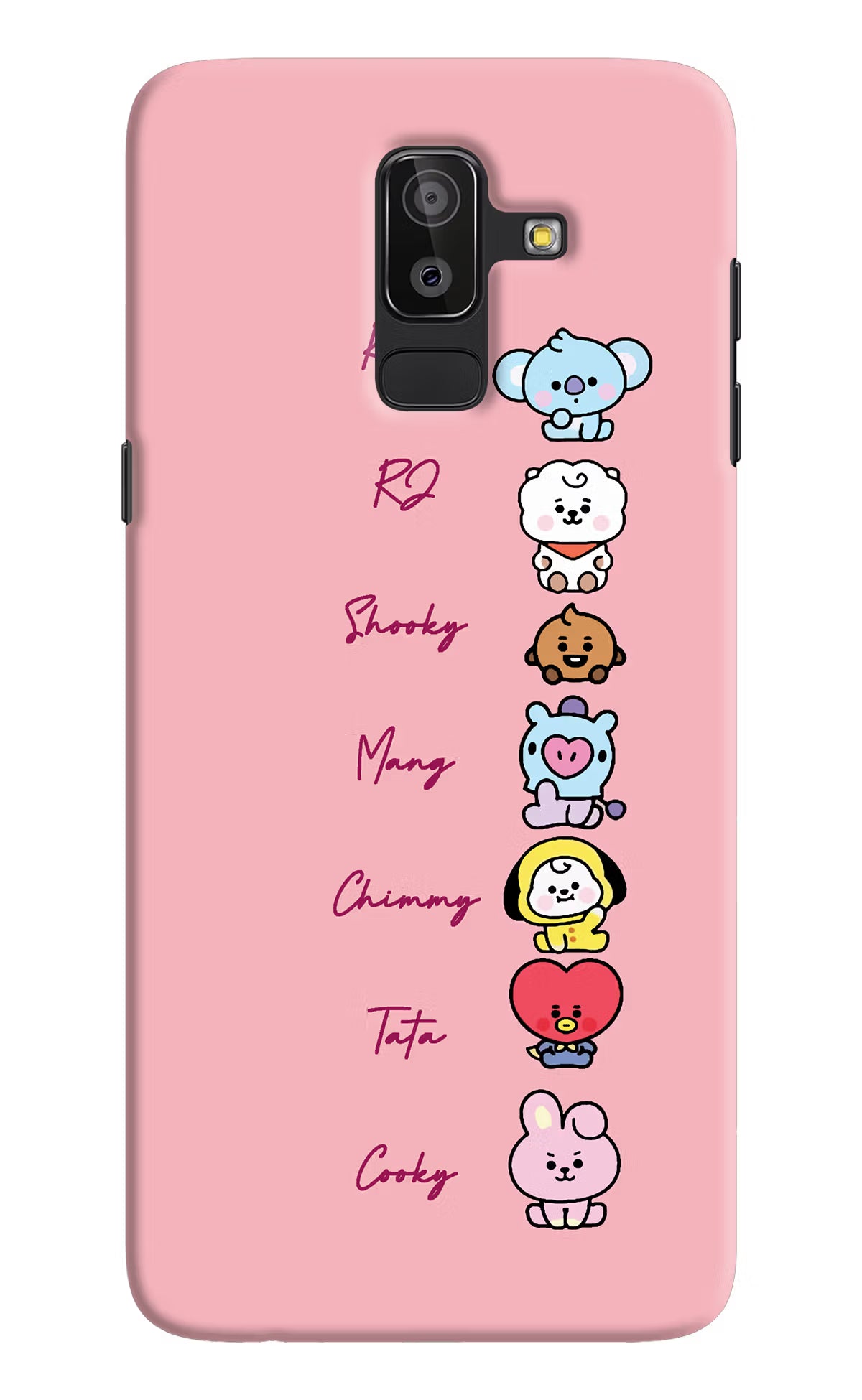 BTS names Samsung J8 Hard Case Back Cover by Casekaro