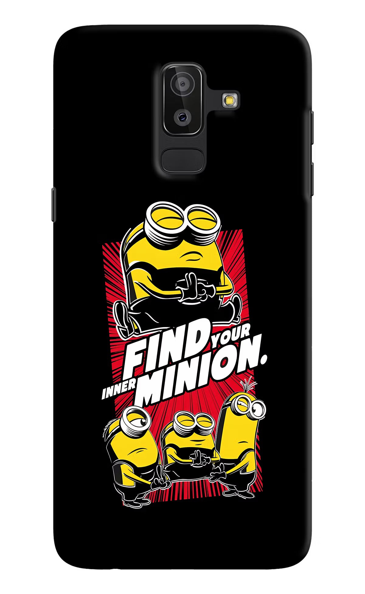 Find your inner Minion Samsung J8 Hard Case Back Cover by Casekaro
