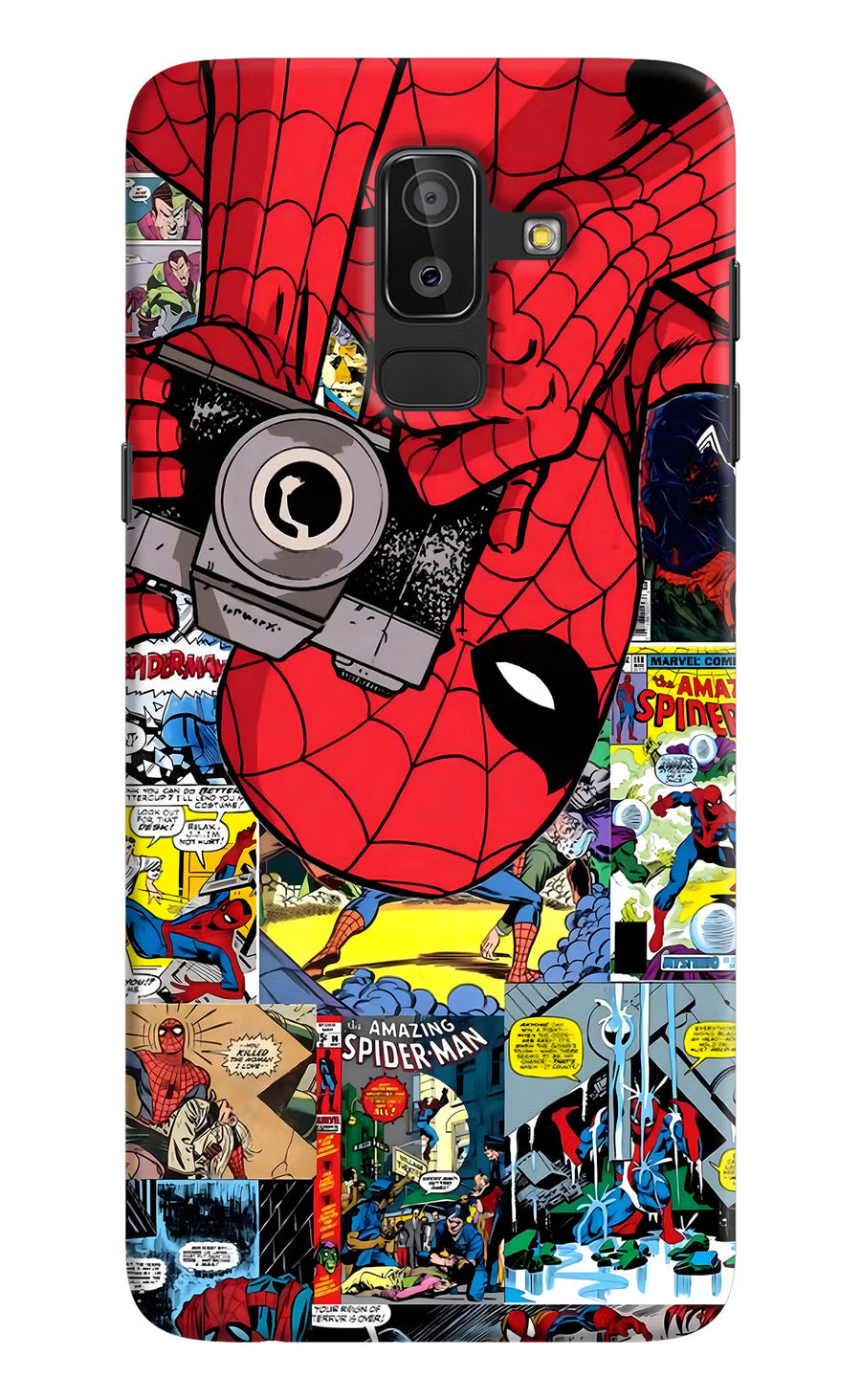 Spider Man Samsung J8 Back Cover, Hard case