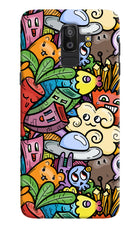 Veggie Doodle Samsung J8 Hard Case Back Cover by Casekaro