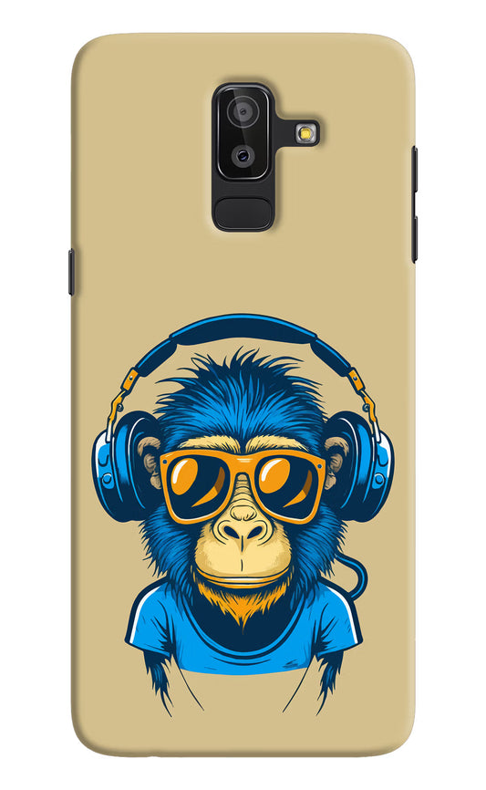 Monkey Headphone Samsung J8 Hard Case Back Cover by Casekaro