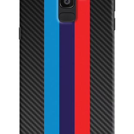 BMW Stripes Pattern Samsung J8 Hard Case Back Cover by Casekaro