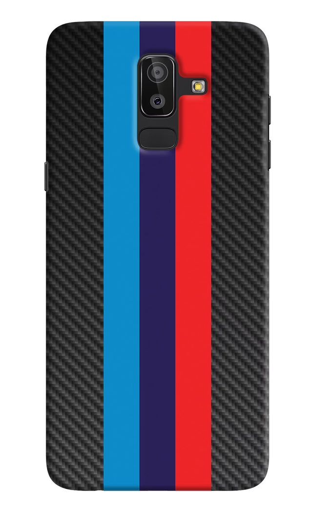 BMW Stripes Pattern Samsung J8 Hard Case Back Cover by Casekaro