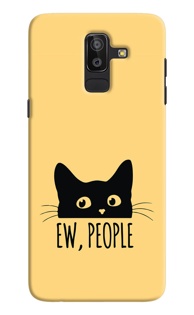 Ew People Catitude Samsung J8 Hard Case Back Cover by Casekaro