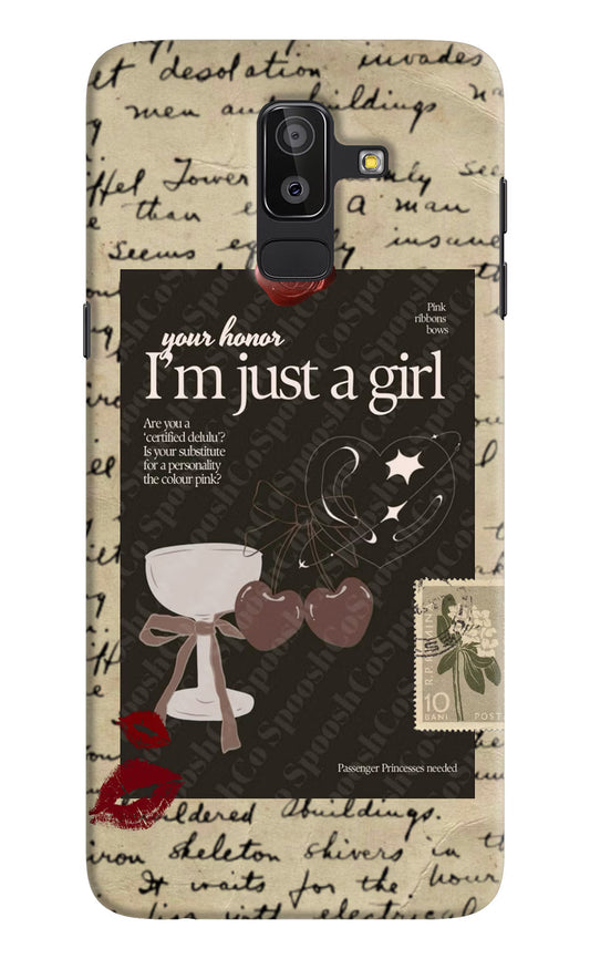 I am just a girl Samsung J8 Hard Case Back Cover by Casekaro