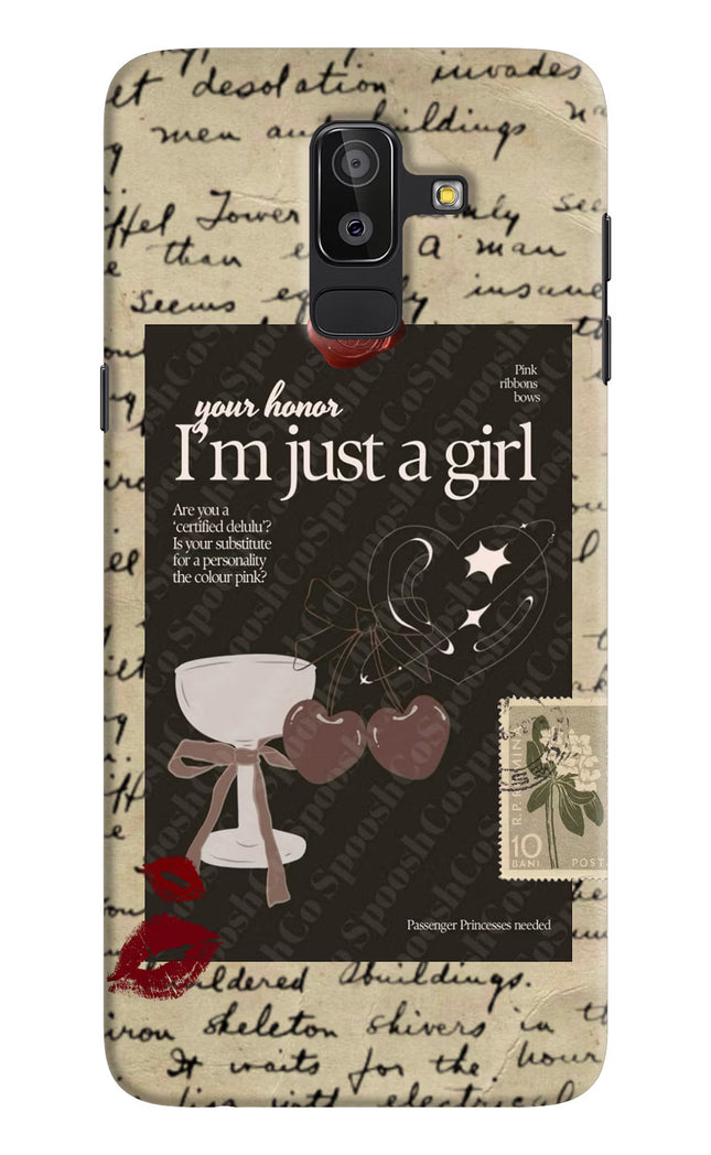 I am just a girl Samsung J8 Hard Case Back Cover by Casekaro
