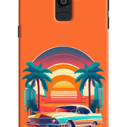 Palm Drive 80s Samsung J8 Hard Case Back Cover by Casekaro