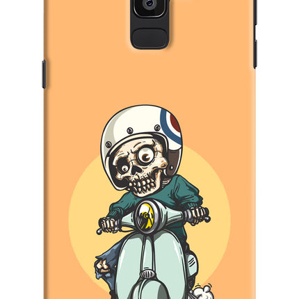 Undead Biker Samsung J8 Hard Case Back Cover by Casekaro