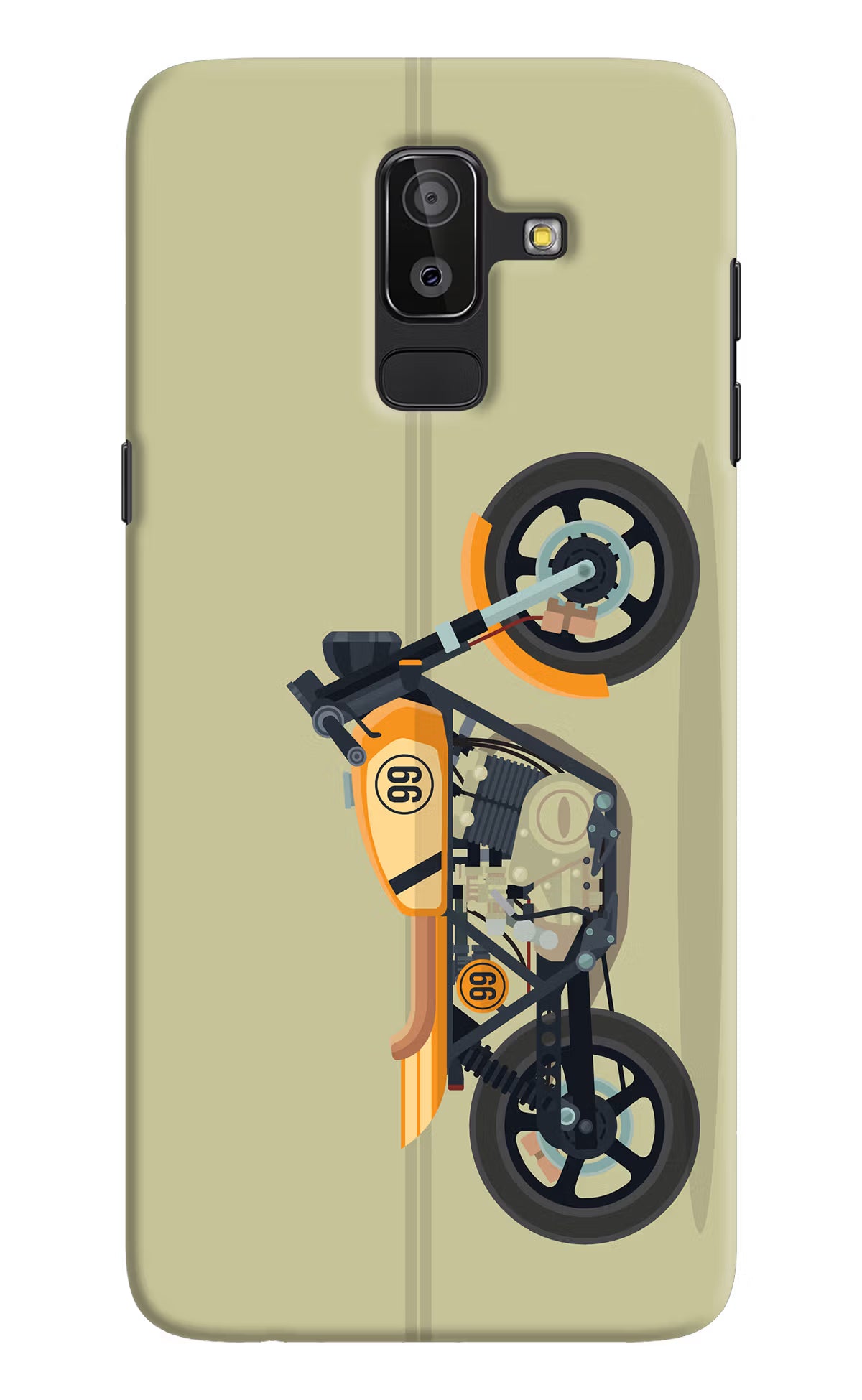 Vertical Speedster Samsung J8 Hard Case Back Cover by Casekaro