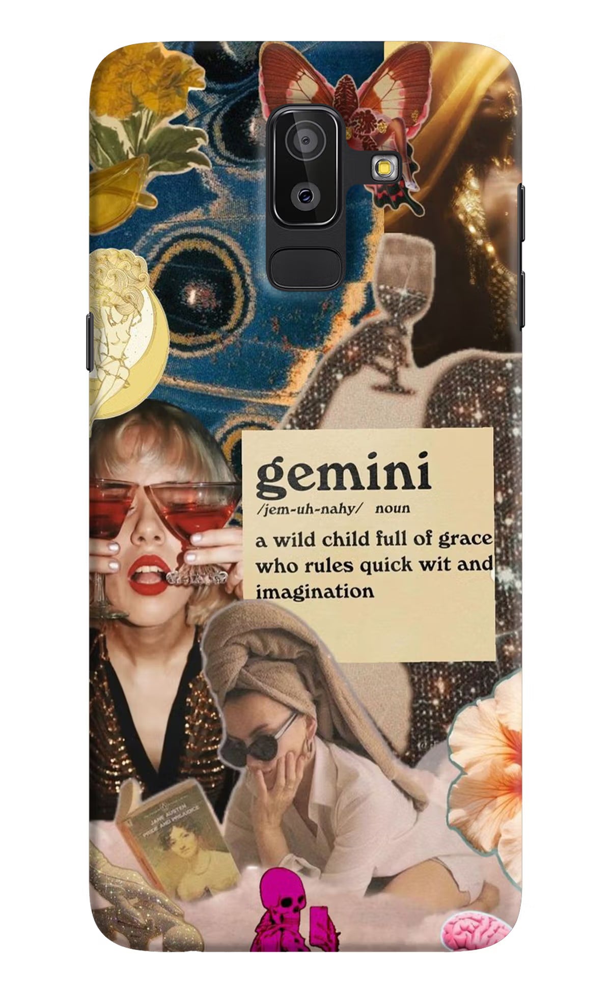 Gemini Zodiac Samsung J8 Hard Case Back Cover by Casekaro