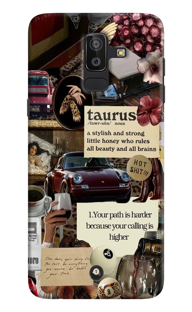 Taurus Zodiac Samsung J8 Hard Case Back Cover by Casekaro