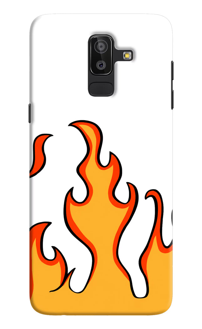 Fired Up – White Samsung J8 Hard Case Back Cover by Casekaro