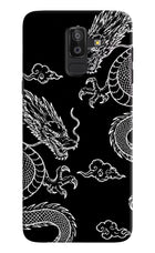 Twin Dragons Samsung J8 Hard Case Back Cover by Casekaro