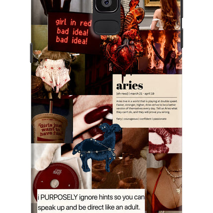 Zodiac Aries Samsung J8 Hard Case Back Cover by Casekaro