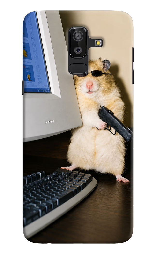 Hacker Hamster Samsung J8 Hard Case Back Cover by Casekaro