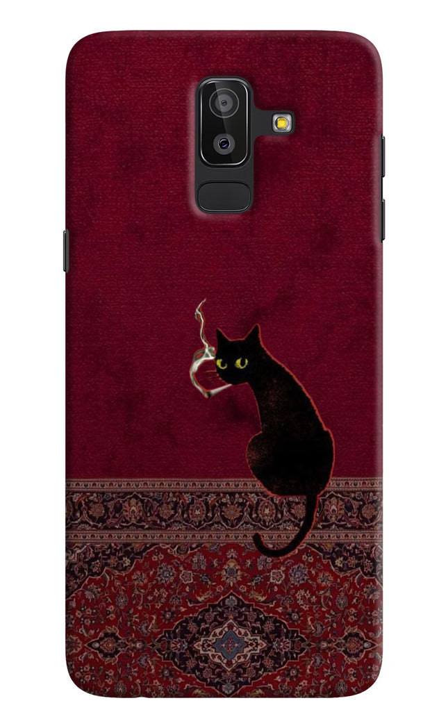 Midnight Cat Samsung J8 Hard Case Back Cover by Casekaro
