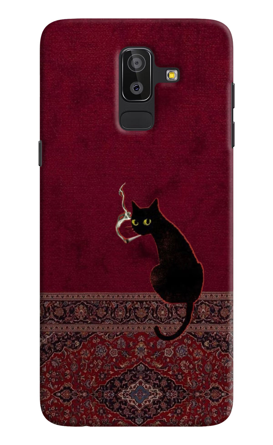 Midnight Cat Samsung J8 Back Cover, Hard case
