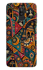 Folk Print Samsung J8 Back Cover