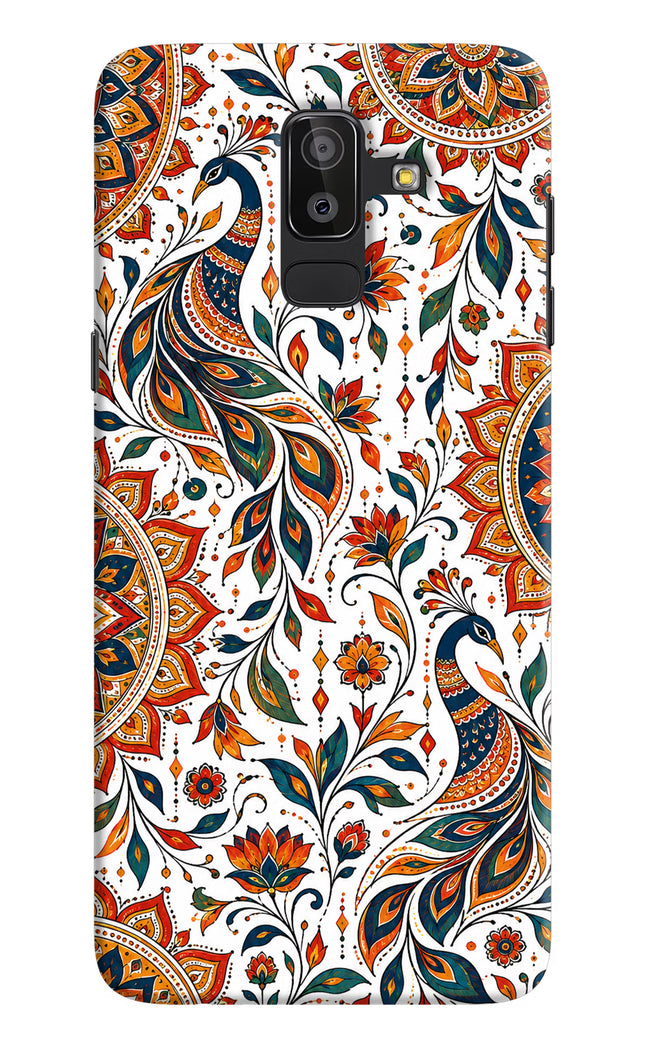White Mayura Samsung J8 Hard Case Back Cover by Casekaro