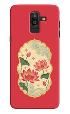 Pink Lotus Samsung J8 Hard Case Back Cover by Casekaro