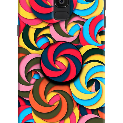 Spiral Pattern Samsung J8 Pop Case by Casekaro