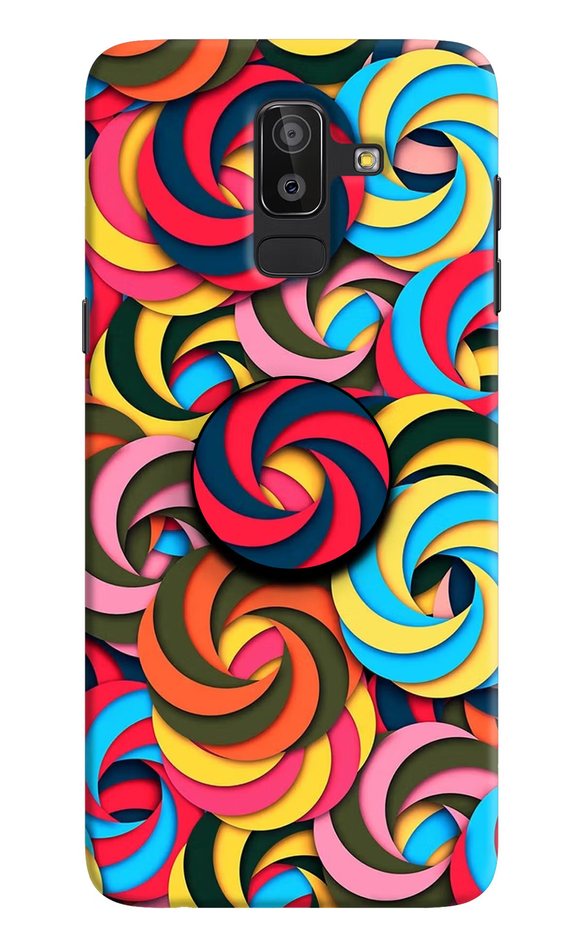 Spiral Pattern Samsung J8 Pop Case by Casekaro