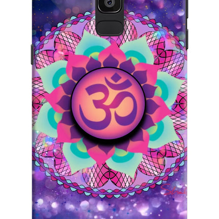 Om Purple Samsung J8 Pop Case by Casekaro