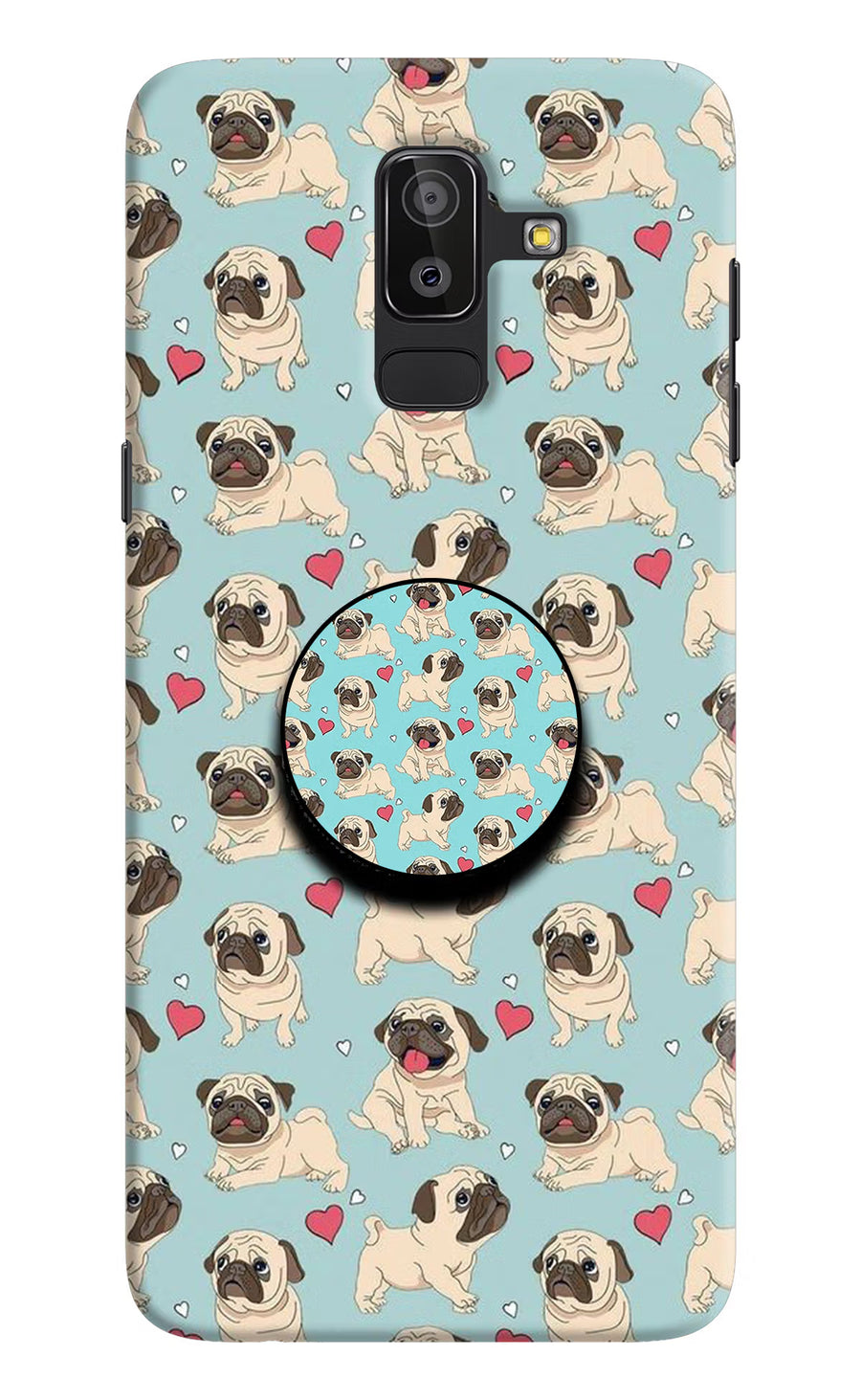 Pug Dog Samsung J8 Pop Case, Hard case