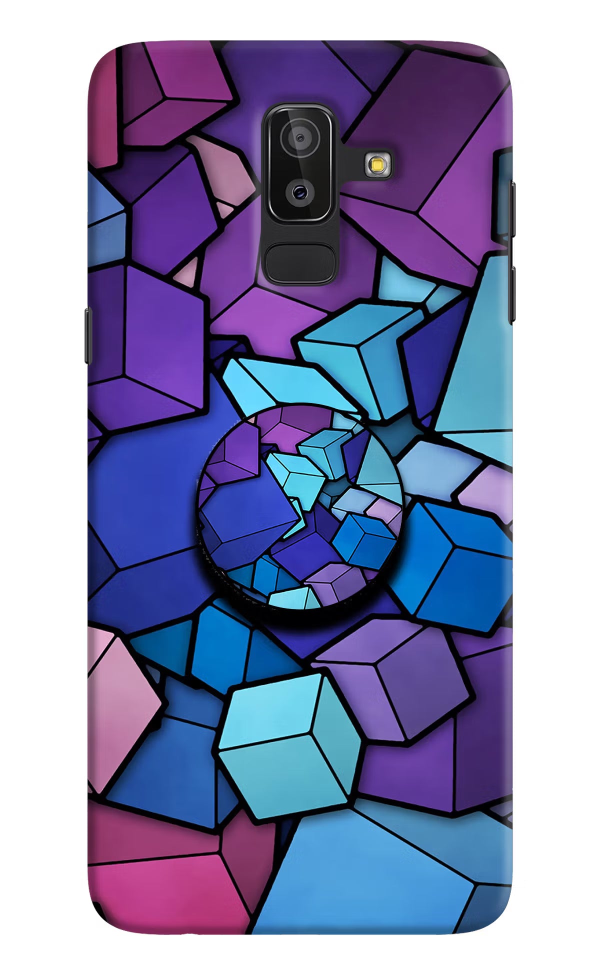 Cubic Abstract Samsung J8 Pop Case by Casekaro