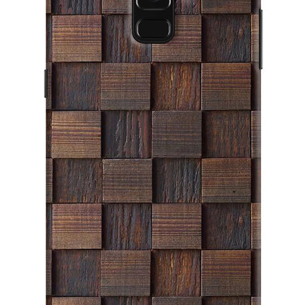Wooden Cube Design Samsung A8 plus Hard Case Back Cover by Casekaro