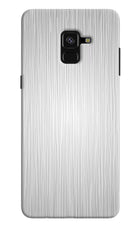 Wooden Grey Texture Samsung A8 plus Hard Case Back Cover by Casekaro