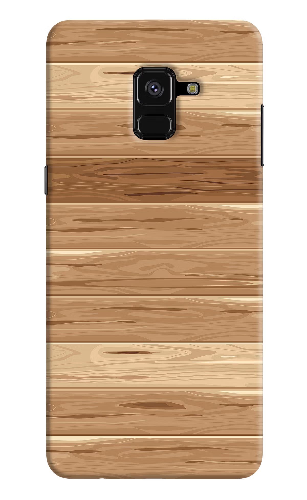 Wooden Vector Samsung A8 plus Hard Case Back Cover by Casekaro