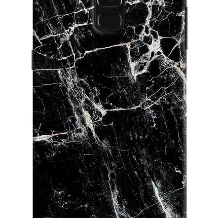 Black Marble Texture Samsung A8 plus Hard Case Back Cover by Casekaro