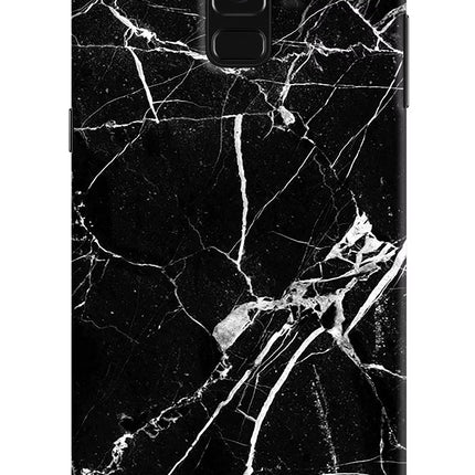 Black Marble Pattern Samsung A8 plus Hard Case Back Cover by Casekaro