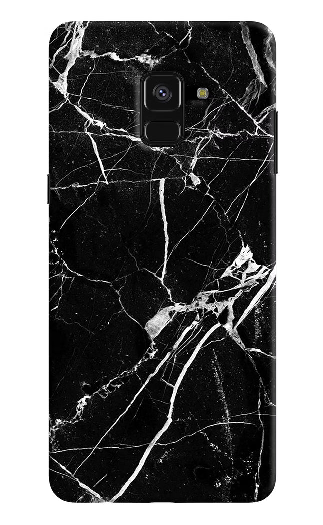 Black Marble Pattern Samsung A8 plus Hard Case Back Cover by Casekaro