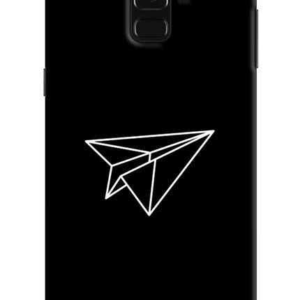 Paper Plane White Samsung A8 plus Hard Case Back Cover by Casekaro