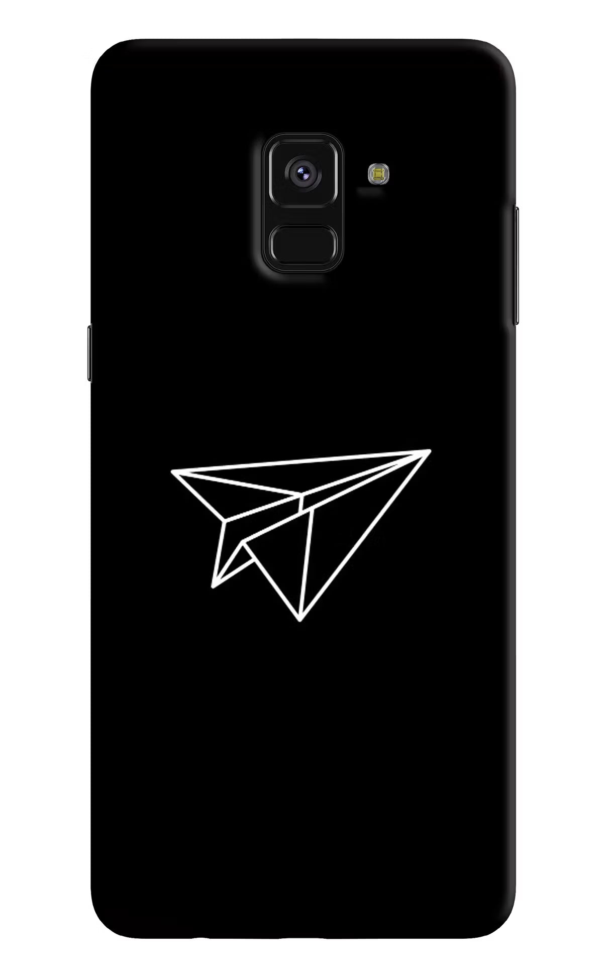 Paper Plane White Samsung A8 plus Hard Case Back Cover by Casekaro