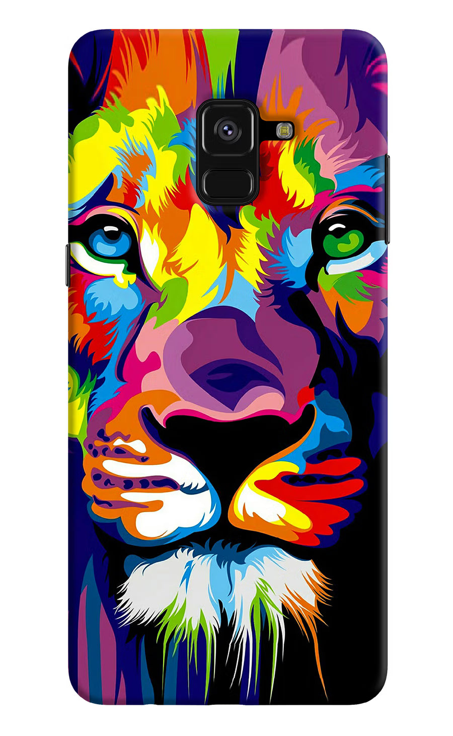 Lion Samsung A8 plus Back Cover, Hard case