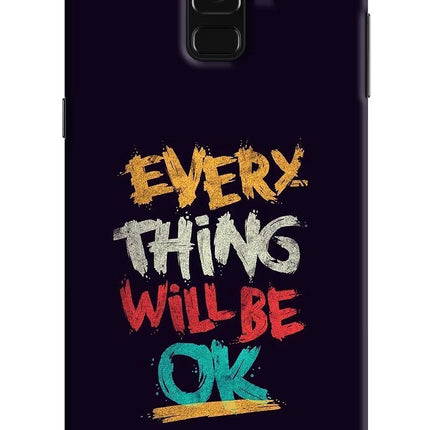 Everything Will Be Ok Samsung A8 plus Hard Case Back Cover by Casekaro