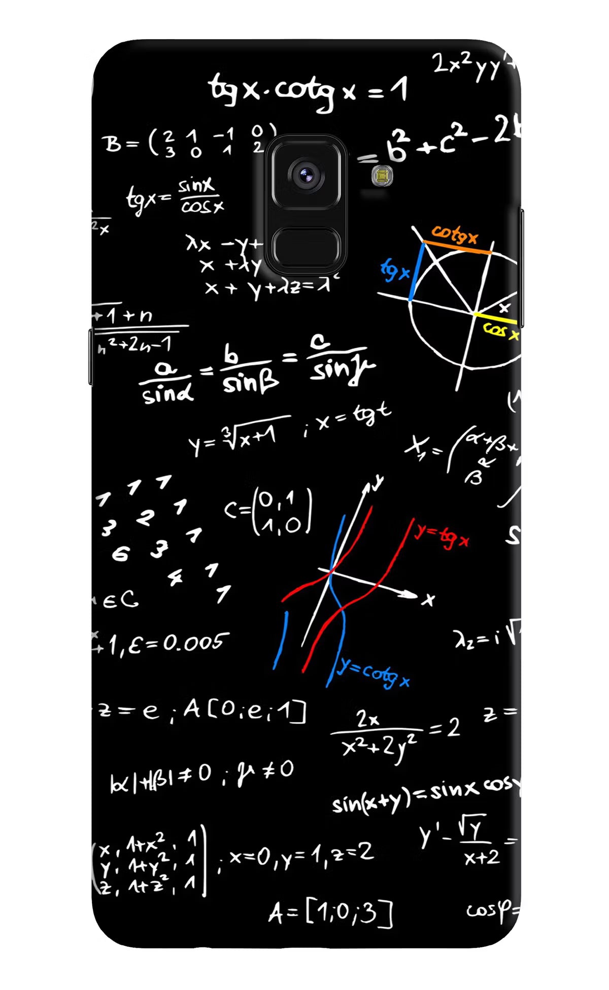 Mathematics Formula Samsung A8 plus Hard Case Back Cover by Casekaro