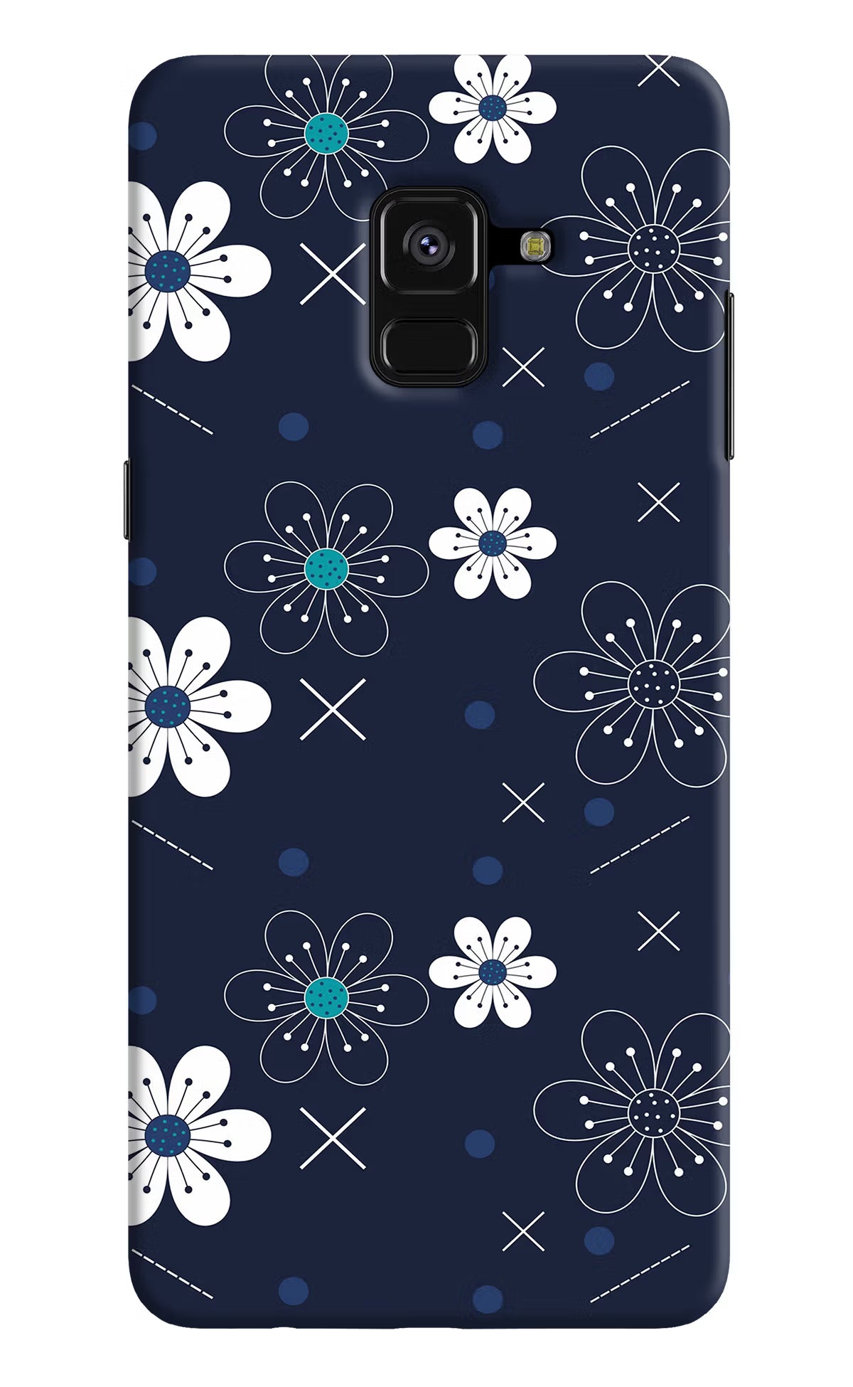 Flowers Samsung A8 plus Hard Case Back Cover by Casekaro