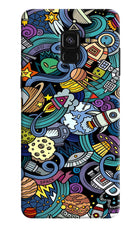 Space Abstract Samsung A8 plus Hard Case Back Cover by Casekaro